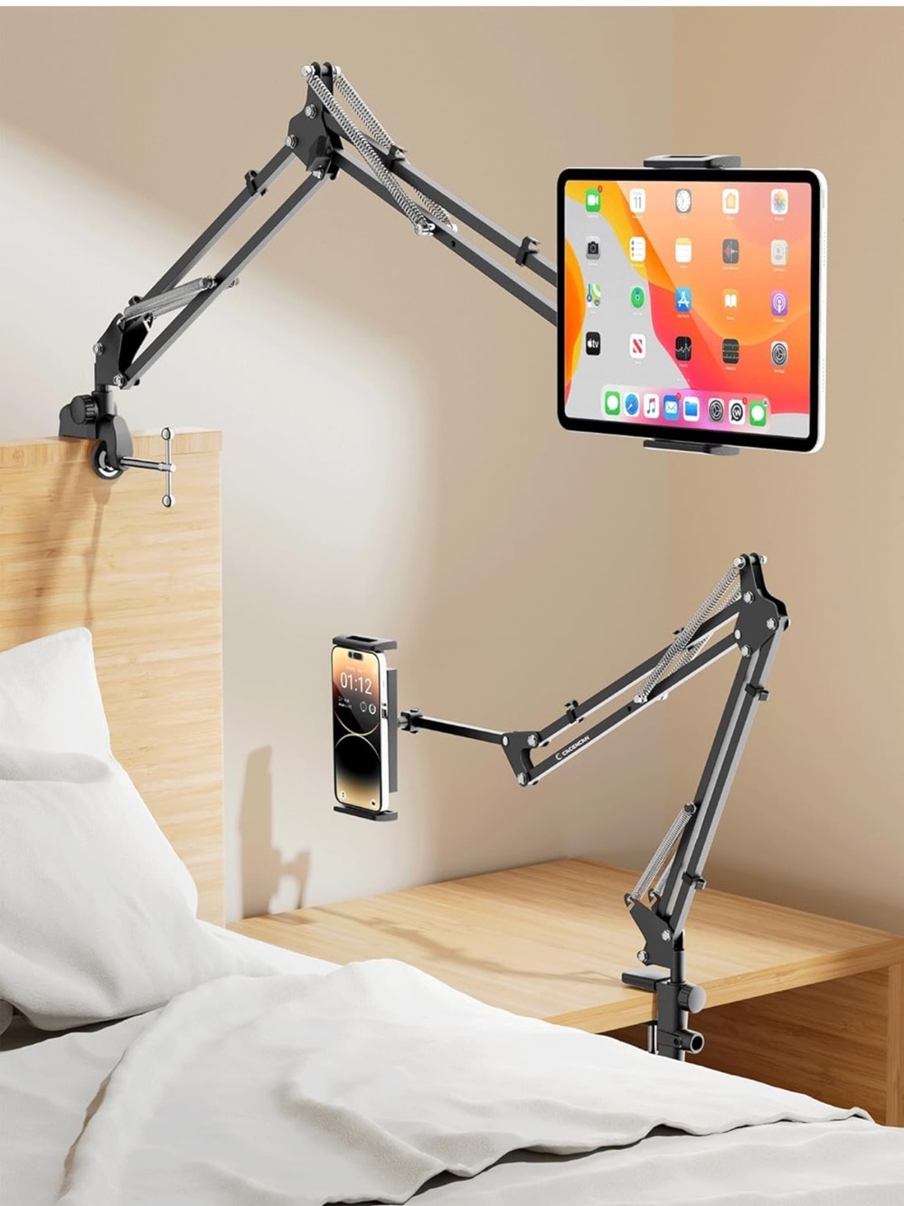 33.5 inch tablet stand adjustable gooseneck tablet arm universal tablet holder